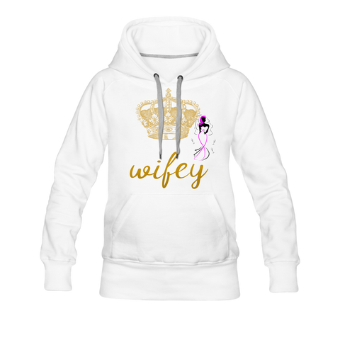 Women’s Wifey Premium Hoodie - white