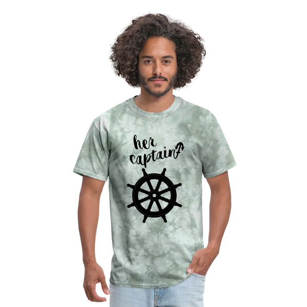 Her Captain Men's T-Shirt - military green tie dye