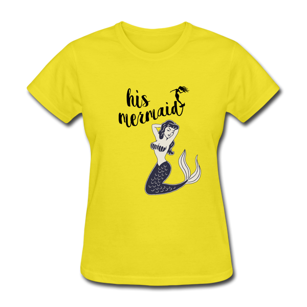 His Mermaid Women's T-Shirt - yellow