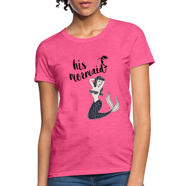 His Mermaid Women's T-Shirt - heather pink