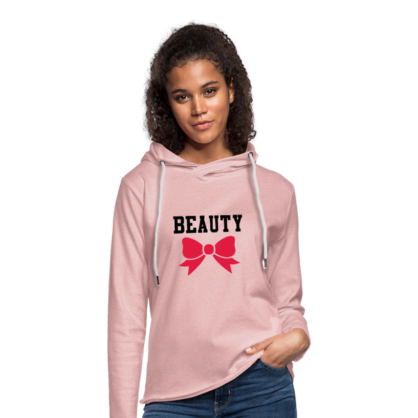 Beauty Lightweight Terry Hoodie - cream heather pink