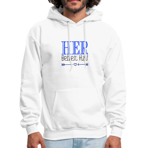 Her Better Half Men's Hoodie - white