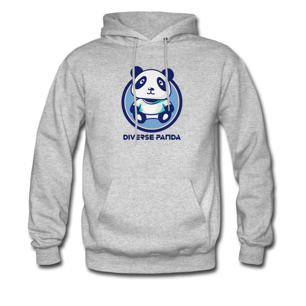 Diverse Panda Blue Lighter Themed Unisex Hoodie - heather gray