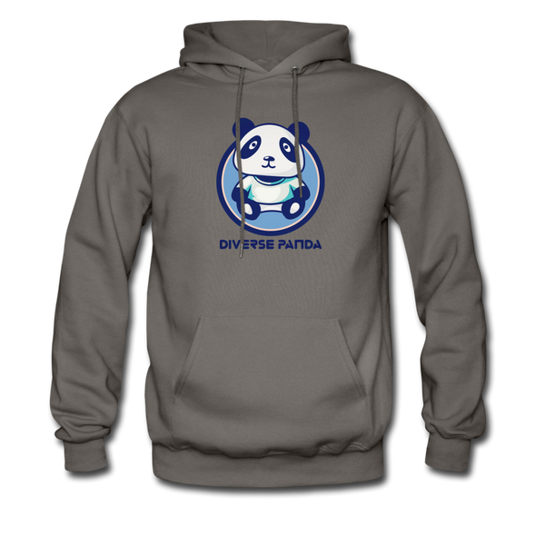 Diverse Panda Blue Lighter Themed Unisex Hoodie - asphalt gray