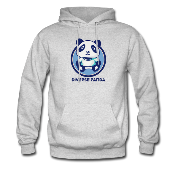 Diverse Panda Blue Lighter Themed Unisex Hoodie - ash 