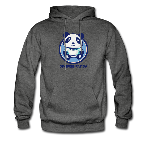 Diverse Panda Blue Lighter Themed Unisex Hoodie - charcoal gray