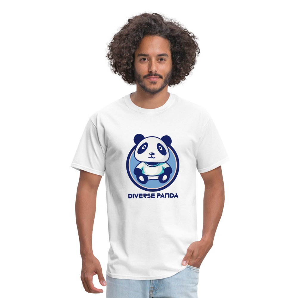 Diverse Panda Blue Lighter Themed Men's T-Shirt - white