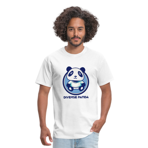 Diverse Panda Blue Lighter Themed Men's T-Shirt - white