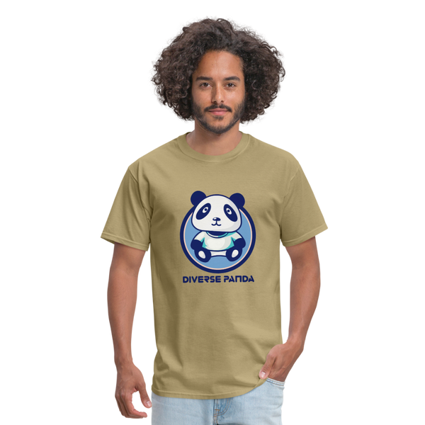 Diverse Panda Blue Lighter Themed Men's T-Shirt - khaki