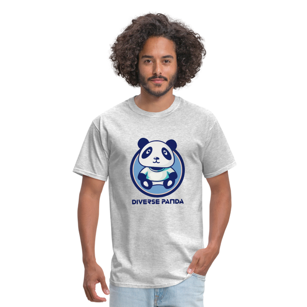 Diverse Panda Blue Lighter Themed Men's T-Shirt - heather gray