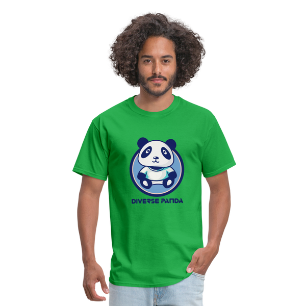 Diverse Panda Blue Lighter Themed Men's T-Shirt - bright green