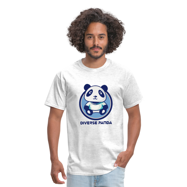 Diverse Panda Blue Lighter Themed Men's T-Shirt - light heather gray