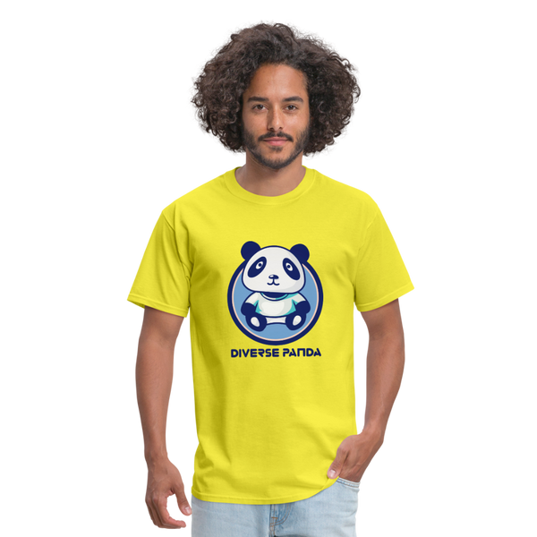 Diverse Panda Blue Lighter Themed Men's T-Shirt - yellow