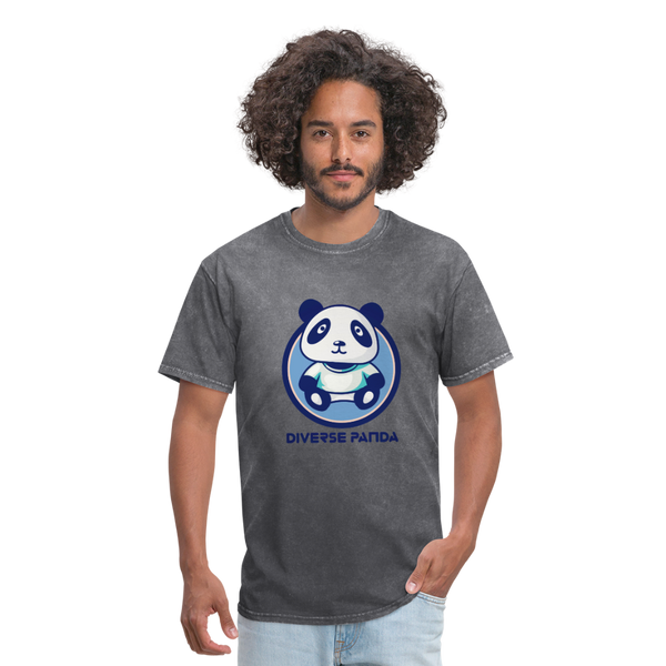 Diverse Panda Blue Lighter Themed Men's T-Shirt - mineral charcoal gray