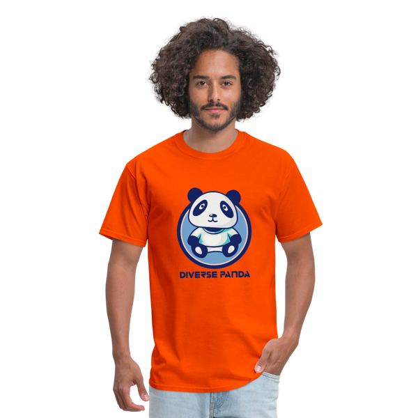 Diverse Panda Blue Lighter Themed Men's T-Shirt - orange