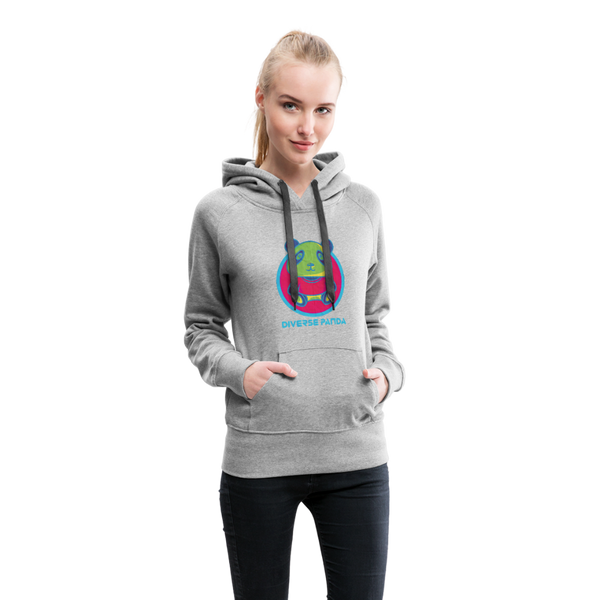 Diverse Panda Funky Mitchell Women’s Premium Hoodie - heather gray