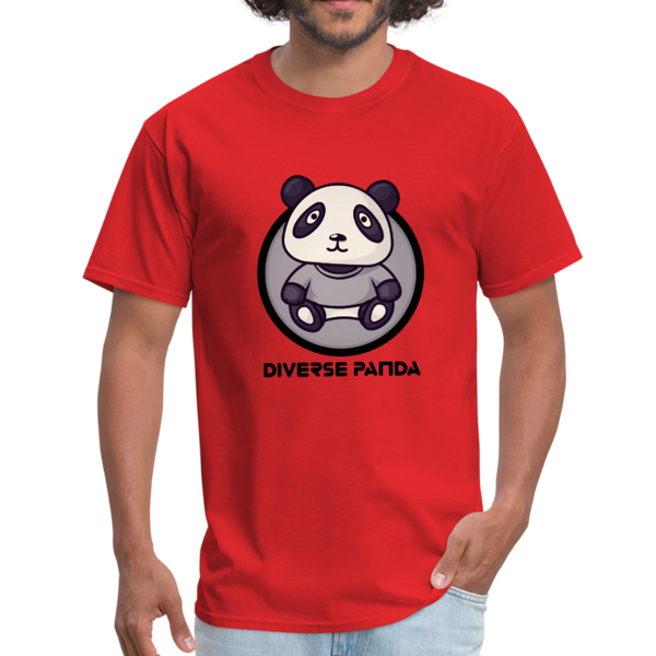 Diverse Panda Sephia Themed Men's T-Shirt - red