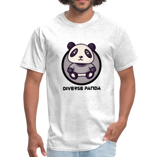 Diverse Panda Sephia Themed Men's T-Shirt - light heather gray