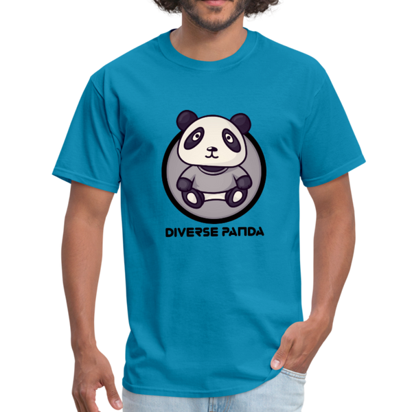 Diverse Panda Sephia Themed Men's T-Shirt - turquoise