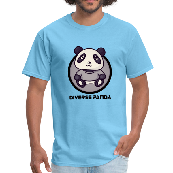 Diverse Panda Sephia Themed Men's T-Shirt - aquatic blue