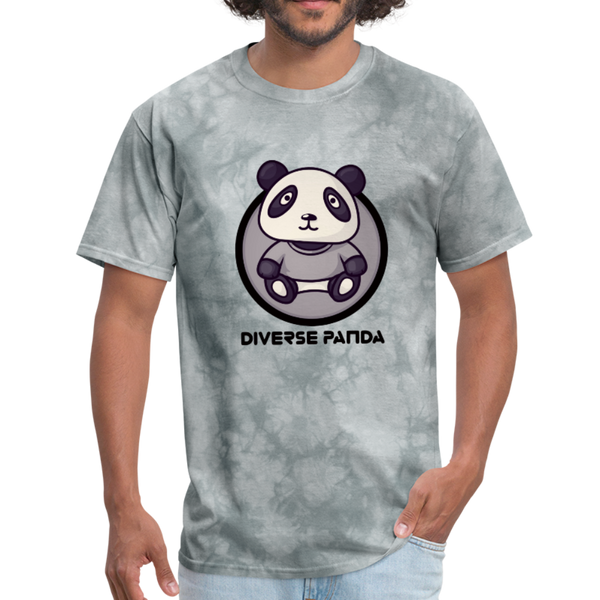 Diverse Panda Sephia Themed Men's T-Shirt - grey tie dye