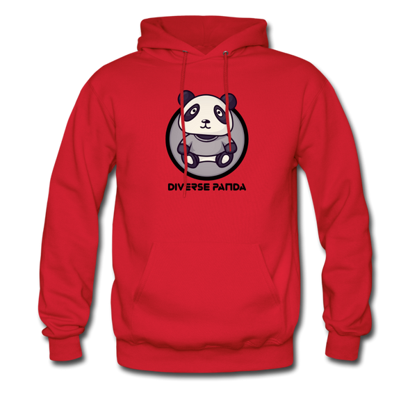 Diverse Panda Sephia Themed Unisex Hoodie - red