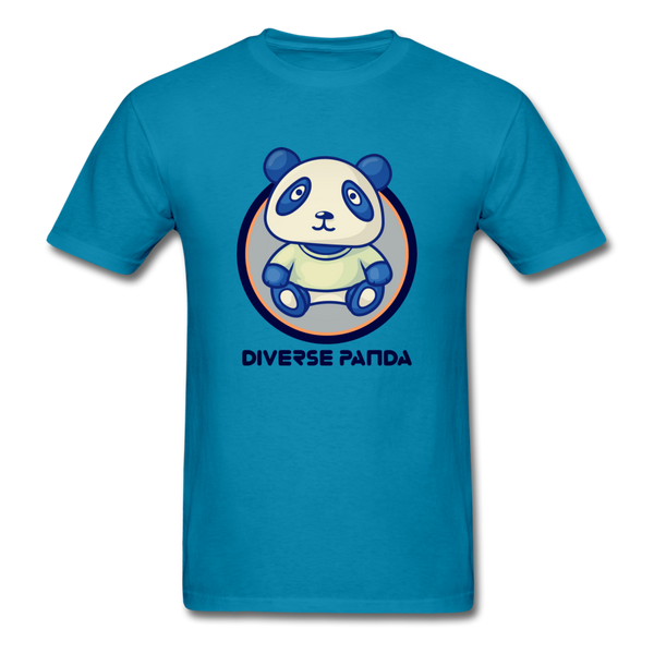 Diverse Panda Soft Lens Themed Men's T-Shirt - turquoise