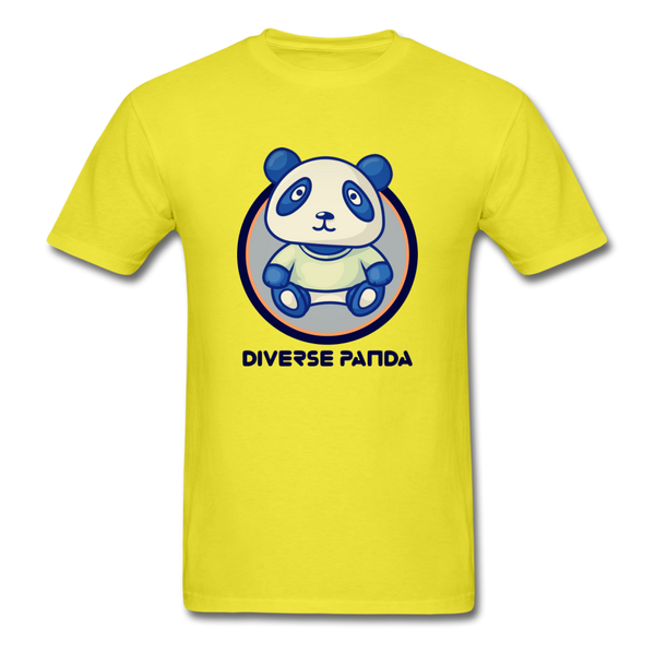 Diverse Panda Soft Lens Themed Men's T-Shirt - yellow