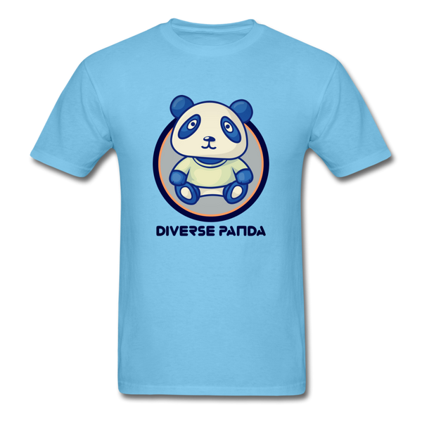 Diverse Panda Soft Lens Themed Men's T-Shirt - aquatic blue