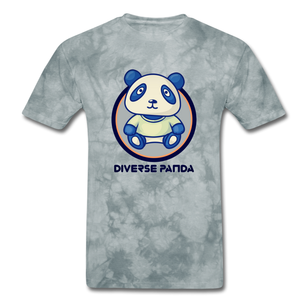 Diverse Panda Soft Lens Themed Men's T-Shirt - grey tie dye