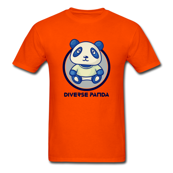 Diverse Panda Soft Lens Themed Men's T-Shirt - orange