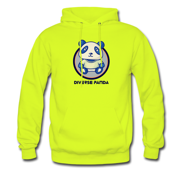 Diverse Panda Soft Lens Themed Unisex Hoodie - safety green