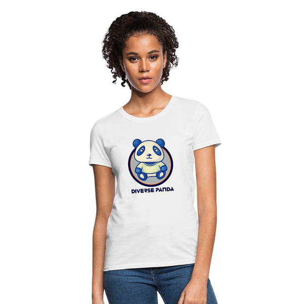 Diverse Panda Soft Lens Themed Women's T-Shirt - white