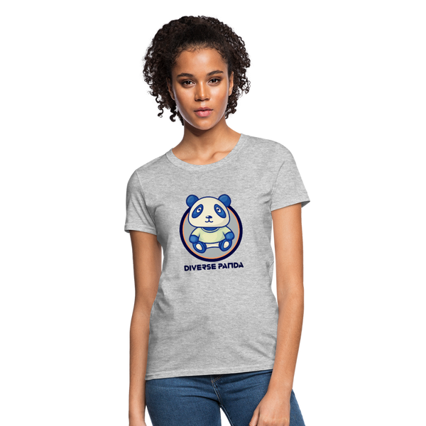 Diverse Panda Soft Lens Themed Women's T-Shirt - heather gray