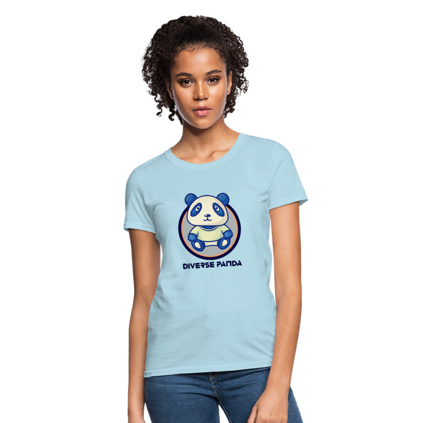 Diverse Panda Soft Lens Themed Women's T-Shirt - powder blue