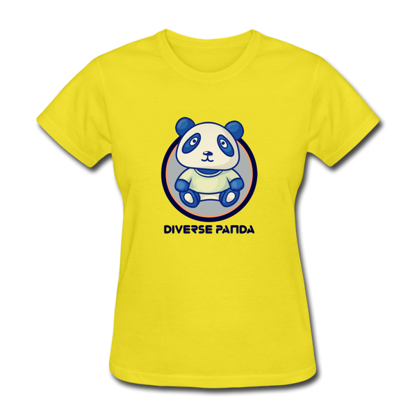 Diverse Panda Soft Lens Themed Women's T-Shirt - yellow