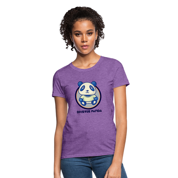 Diverse Panda Soft Lens Themed Women's T-Shirt - purple heather