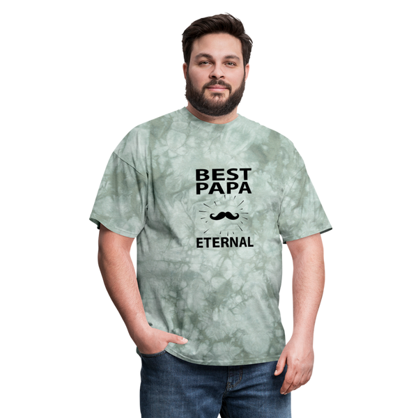 Best Papa Eternal Men's T-Shirt - military green tie dye