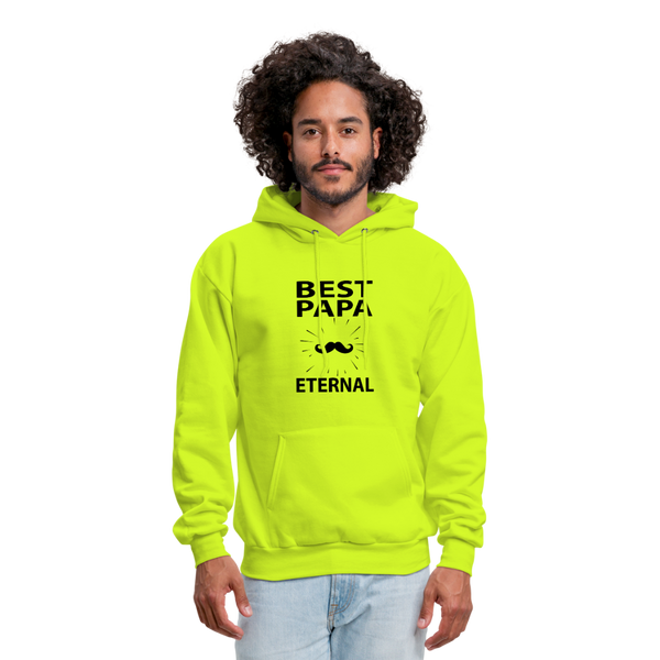 Best Papa Eternal Men's Hoodie - safety green