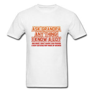 Ask Grandpa Anything Men's T-Shirt - white