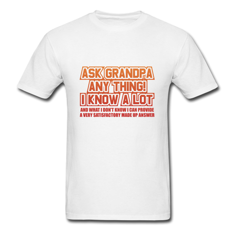 Ask Grandpa Anything Men's T-Shirt - white