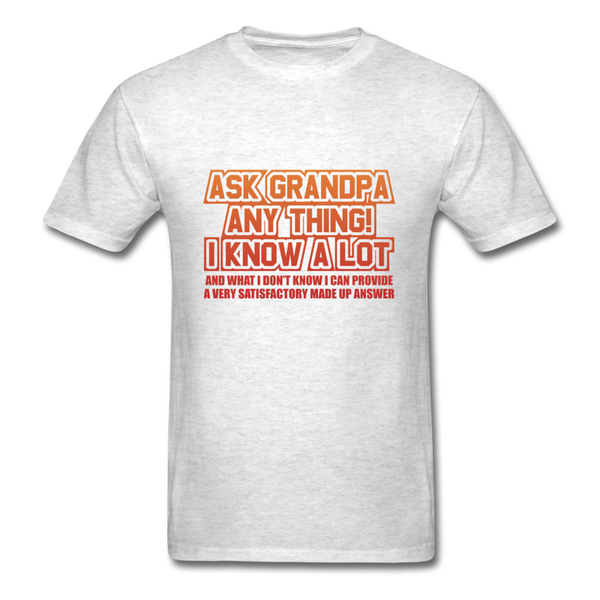 Ask Grandpa Anything Men's T-Shirt - light heather gray