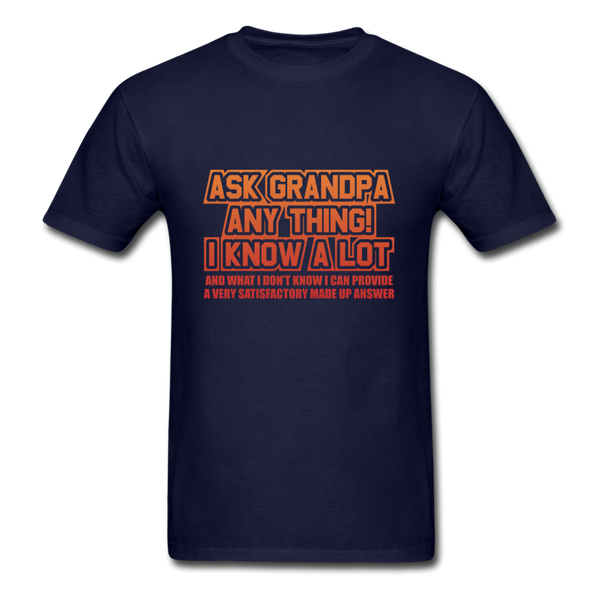 Ask Grandpa Anything Men's T-Shirt - navy