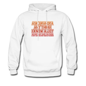 Ask Grandpa Anything Men's Hoodie - white