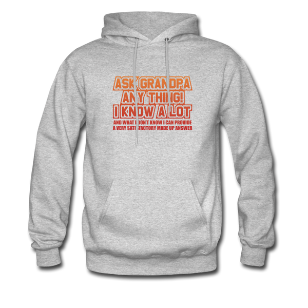 Ask Grandpa Anything Men's Hoodie - heather gray