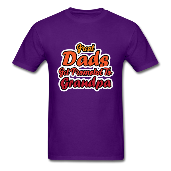 Great Dads Get Promoted To Grandpa Men's T-Shirt - purple