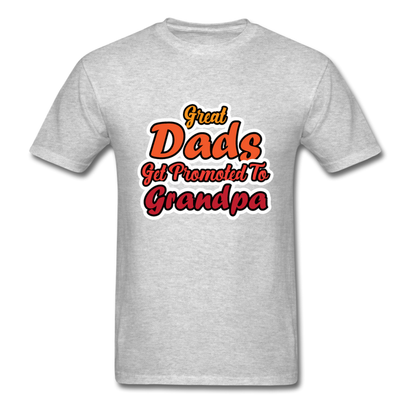 Great Dads Get Promoted To Grandpa Men's T-Shirt - heather gray