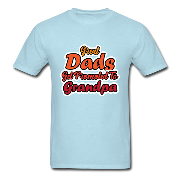 Great Dads Get Promoted To Grandpa Men's T-Shirt - powder blue