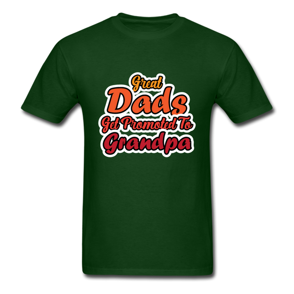 Great Dads Get Promoted To Grandpa Men's T-Shirt - forest green