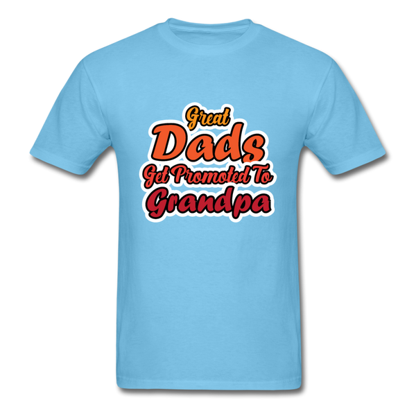 Great Dads Get Promoted To Grandpa Men's T-Shirt - aquatic blue